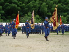 平成１９年　水防訓練　南団　行進の写真