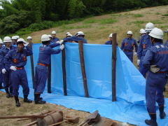 平成１９年水防訓練　余内消防団の写真