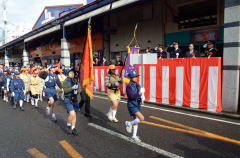 少年消防クラブのパレード