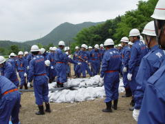 平成19年　水防訓練　中消防団　工法写真