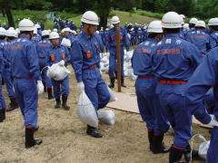 平成１９年水防工法　西大浦消防団の写真