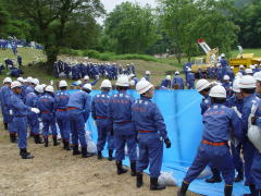 平成１９年水防訓練　池内消防団の写真