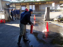 大川神社訓練の様子