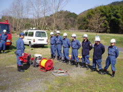 山火事訓練開始