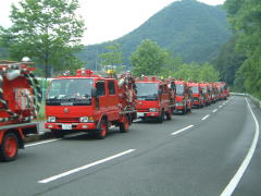 長距離送水訓練の写真