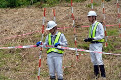 市建設部による測量