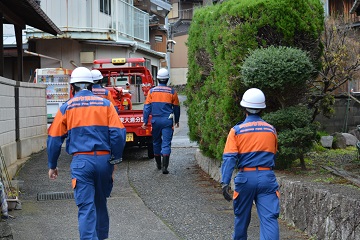 ⑪津波避難訓練（誘導・広報）