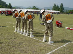 消防操法大会小型ポンプの部の写真