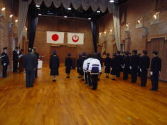 婦人消防隊活動服等の貸与式