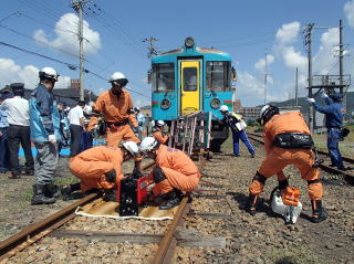 想定事故車両より救助