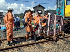 想定事故車両より救助